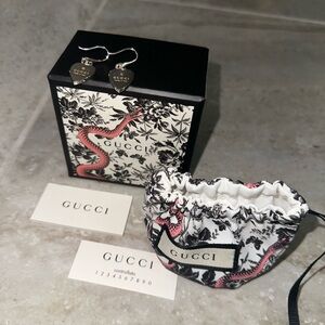 GUCCI Heart Dangle Earrings